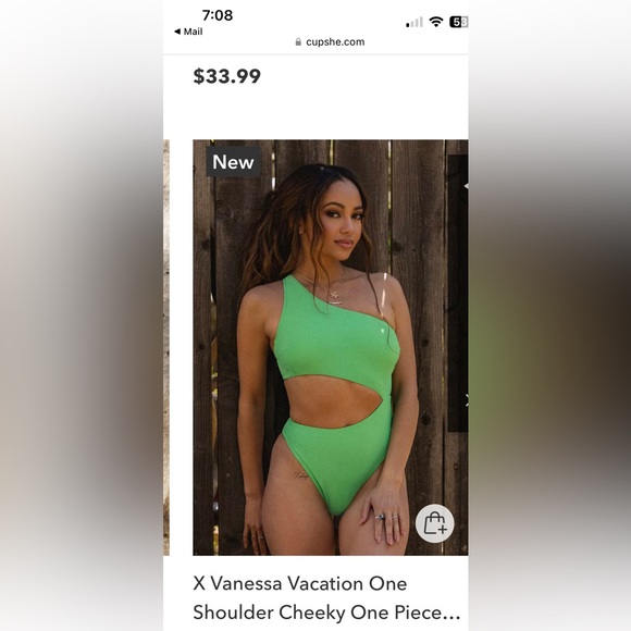 Cupshe x Vanessa bundle 1 bikini set, 1 bathing suit, 1 dress -all size small - Picture 9 of 10